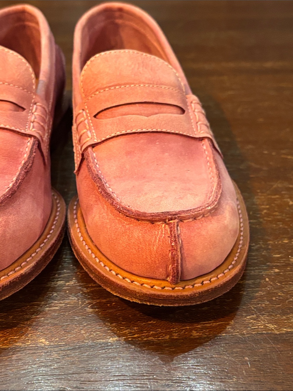 Hender Scheme Slouchy Women's Pink Penny Loafers - Picture 6 of 9